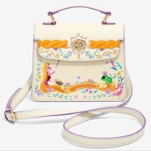 Danielle Nicole Disney Tangled Rapunzel & Pascal Floral Handbag